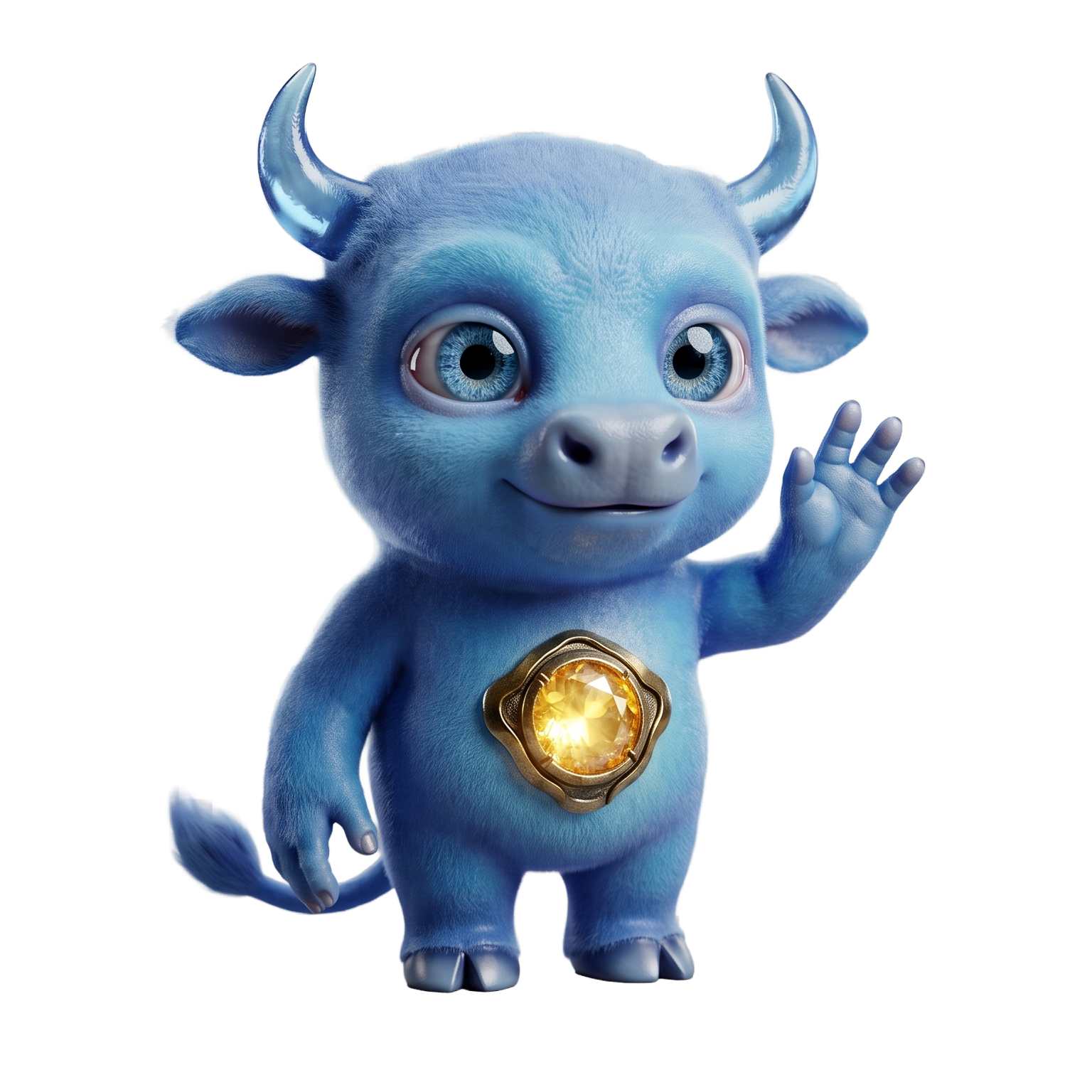 BASEBULL mascot waving